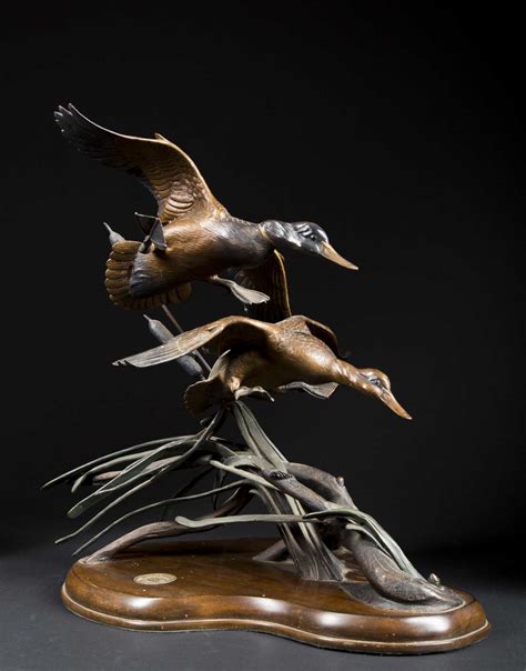 Ducks Unlimited Bronze Casting Titled Gale Winds