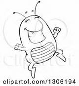 Flea Cartoon Jumping Excitement Character Happy Cory Thoman Poster Print Clipart Vector Illustration sketch template