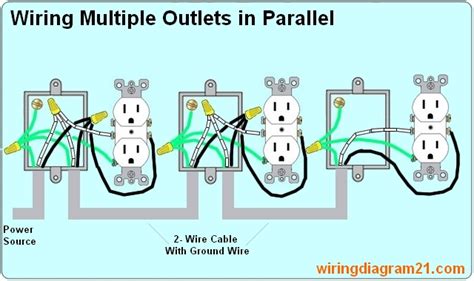 wire multiple outlet  parallel electrical wiring diagram electrical wiring outlet