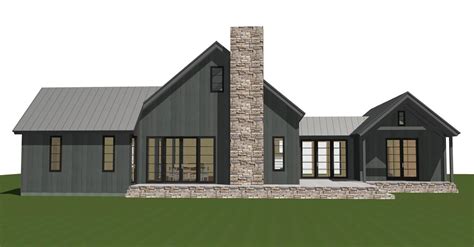 contemporary barn home plan  lexington