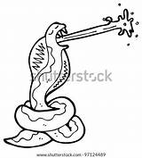 Cobra Spitting Coloring Pages Cartoon Shutterstock Stock Template Search Getcolorings sketch template