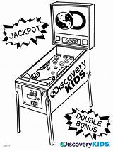 Pinball Machine Coloring Pages Template Kids sketch template
