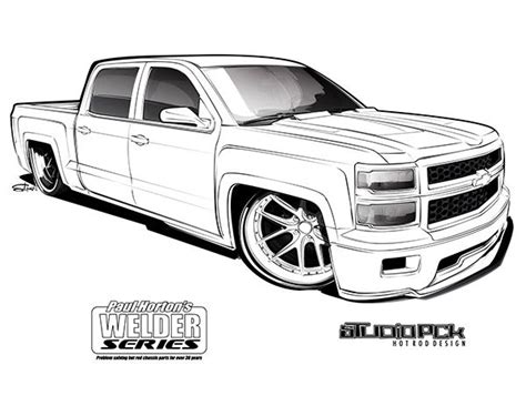 crewd coloring page dropped trucks lowered trucks car design sketch