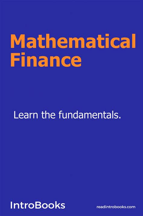mathematical finance  audiobook introbooks  learning  ebooks