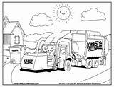 Coloring Truck Garbage Kids Kimble Pages sketch template