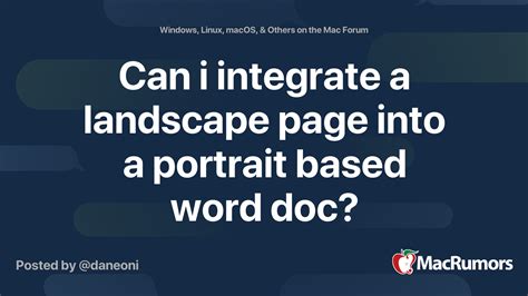integrate  landscape page   portrait based word