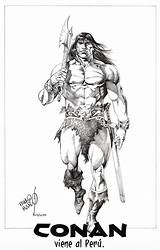 Conan Barbarian Coloring Drawings 95kb sketch template