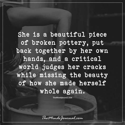 she is a beautiful piece of broken pottery beautiful piece broken