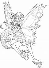 Mythix Bloom Winx Club Coloring Pages Lineart Deviantart Template sketch template