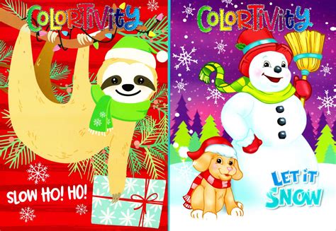 christmas holiday coloring and activity book ~ let it