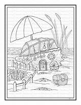 Coloring Pages Fairy House Printable Seashell Beach Adult Choose Board Houses Color sketch template