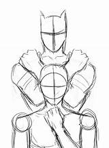 Kira Killer Queen Yoshikage Pose Sketch Anime Process Wanted Basic Thing Did So First Make sketch template