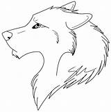 Wolf Outline Coloring Wolves Realistic Face sketch template