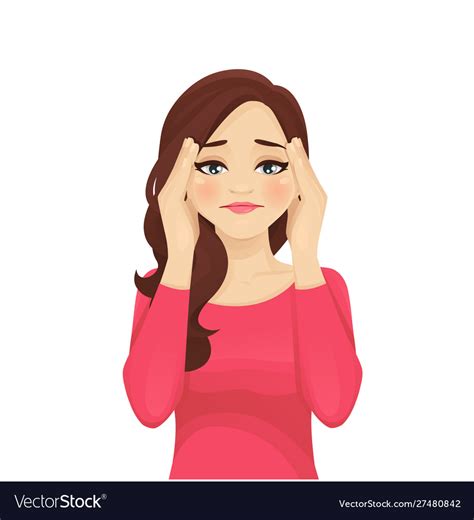 stressed woman royalty free vector image vectorstock