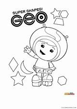 Coloring4free Umizoomi Coloring Team Pages Geo Milli Bot sketch template
