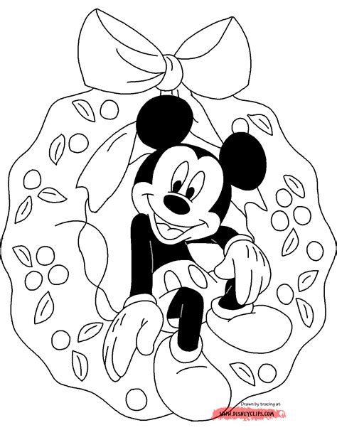 christmas mickey mouse drawing  getdrawings