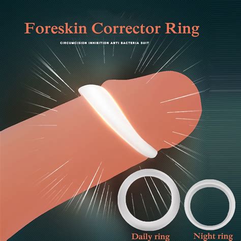 2pcs Silicone Male Foreskin Corrector Resistance Ring Delay Ejaculation