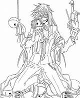 Grell Sutcliff Lineart Ciel Phantomhive Bayonetta Sutcliffe Sweetlittlevampire Kuroshitsuji Manga Michaelis Xcolorings Wonder Yana Toboso sketch template
