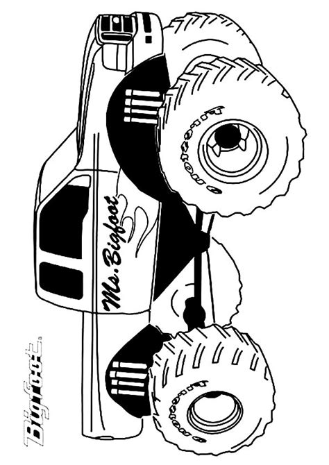 famous monster truck bigfoot coloring page  coloring pages