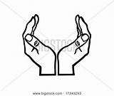 Hands Clip Cupped Clipart Vector Drawing Retro Stock Shutterstock Save Pic Hand Praying Logo Paintingvalley Collection Holding Lightbox Drawings Vectors sketch template