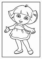 Coloring Dora Pages Explorer Girls sketch template