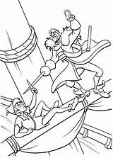 Peter Pan Coloring Hook Captain Pages Colorare Da Disney Printable Disegni Pans Book Ausmalbilder Getcolorings Kids Fighting Uncino Print Coloriage sketch template