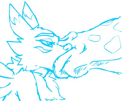 rule 34 ambiguous gender animated digimon drooling extreme french kiss feral french kiss