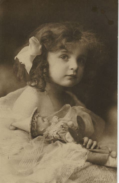 edwardian girl with her doll photo postcard 1910 s ebay vintage
