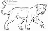 Lioness Lineart Stepandy sketch template