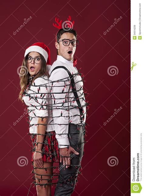 imprisoned nerd couple royalty free stock images image