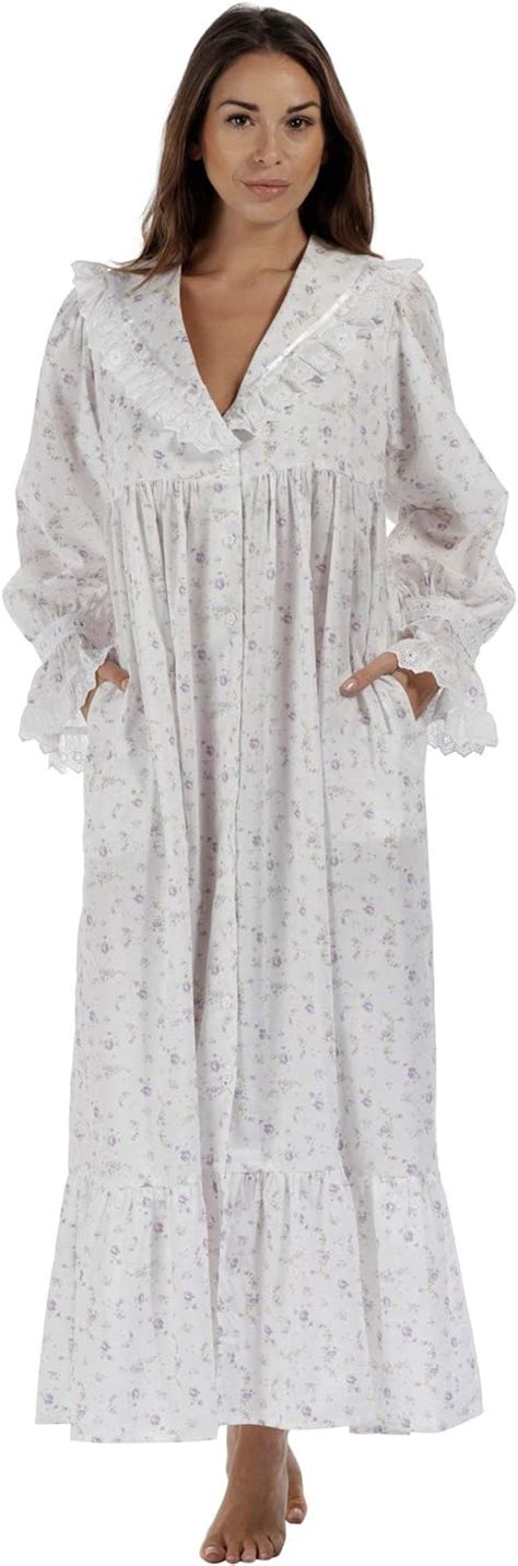 The 1 For U Amelia 100 Cotton Victorian Nightgown With Pockets 7 Sizes