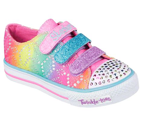 buy skechers twinkle toes shuffles rainbow madness s lights shoes