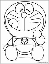 Doraemon Tongue Smiling Coloring Online Pages Color Printable Coloringpagesonly sketch template