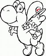 Yoshi Coloring Pages Island Library Clipart sketch template