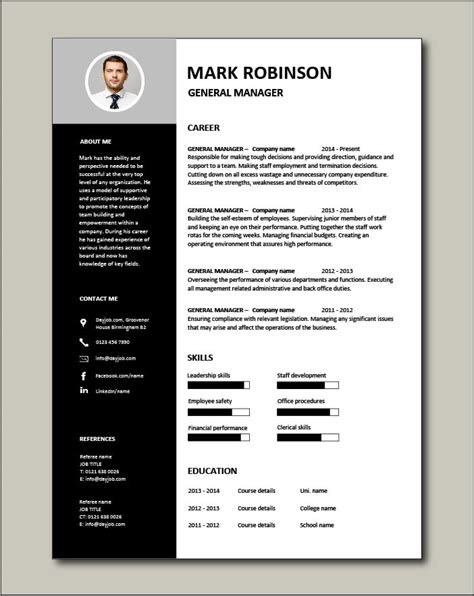 general manager cv sample responsible  daily operations  business performance resume