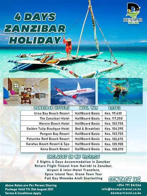 days zanzibar holiday package denmar tours  travel