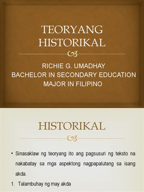 teoryang historical