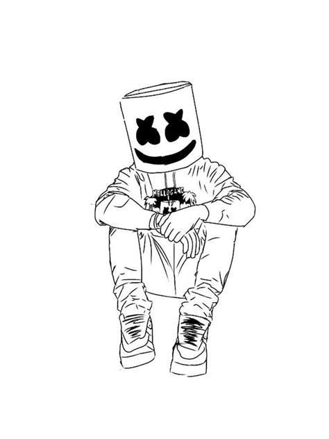 marshmello fortnite coloring pages