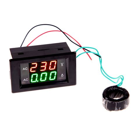 ac digital ammeter voltmeter  panel amp volt voltage current meter tester double led display