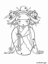 Kokeshi Dolls Getdrawings Coloring Pages Etc sketch template
