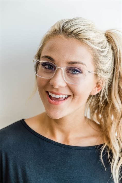 blond hair and blond beauty in 2021 clear glasses frames women cute