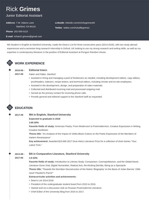 student resume examples templates   students