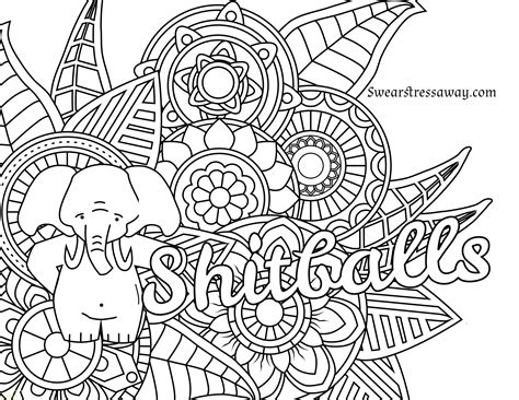 printable swear word colouring pages awesome coloring  adults words