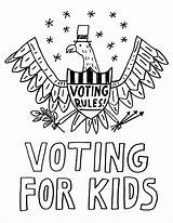 Voting Coloring Kids Rules Sheet Kid sketch template