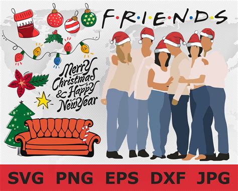 friends tv show svg friends tv show cutting files christmas etsy uk