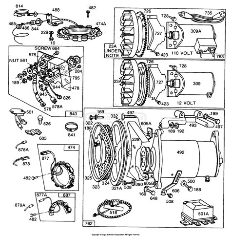briggs  stratton    parts diagram  electric starters