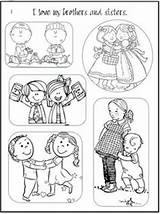 Coloring Pages Reverent Lesson Family Lds Sister Little Brother Ones sketch template
