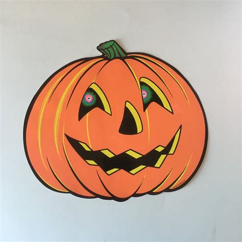 vintage halloween pumpkin decoration beistle large etsy