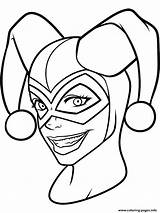 Quinn Harley Mask Face Pages Coloring Printable Color sketch template