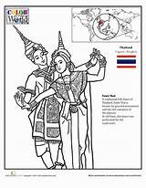 Thailand Coloring Pages Color Worksheets Kids Printable Geography Worksheet Dance Traditional Map Thai Colouring Printables Places Grade Education Flag Dress sketch template